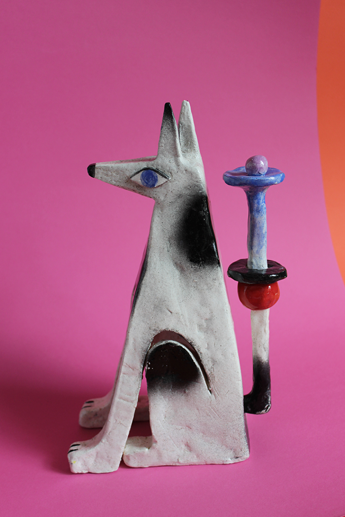 Dog ceramic sculpture by Tania Yakunova 4