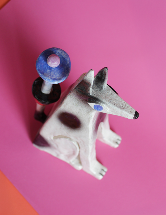 Dog2 ceramic sculpture by Tania Yakunova